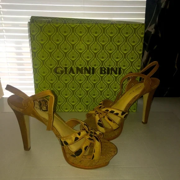 Gianni Bini Shoes Gianni Bini Naturaltan Blk Heels Poshmark
